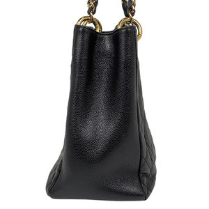 Chanel Skin Caviar Bag Coco Chain Matelasse Tote Black Bag Shoulder GST Mark